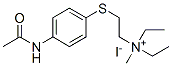 2-(4-acetamidophenyl)sulfanylethyl-diethyl-methyl-azanium iodide Structure