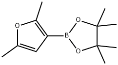 2-(2,5-Dimethylfuran-3-yl)-4,4,5,5-tetramethyl-1,3,2-dioxaborolane 구조식 이미지