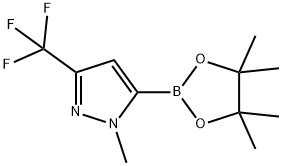 1-메틸-3-트리플루오로메틸피라졸-5-보론산피나콜에스테르 구조식 이미지