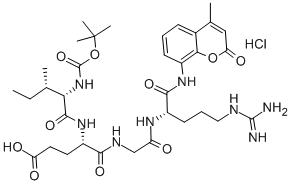 N-T-BOC-ILE-GLU-GLY-ARG7-AMIDO-4-메틸-쿠마린염산염 구조식 이미지