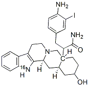 17-hydroxy-20-yohimban-16-(N-4-amino-3-iodophenethyl)carboxamide Structure