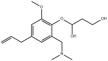 1,3-Propanediol, 3-(4-allyl-2-((dimethylamino)methyl)-6-methoxyphenoxy )- Structure