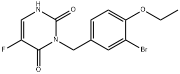 우라실,3-(3-브로모-4-에톡시벤질)-5-플루오로- 구조식 이미지