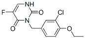 3-[(3-chloro-4-ethoxy-phenyl)methyl]-5-fluoro-1H-pyrimidine-2,4-dione 구조식 이미지