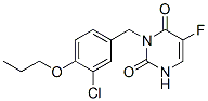 3-[(3-chloro-4-propoxy-phenyl)methyl]-5-fluoro-1H-pyrimidine-2,4-dione 구조식 이미지