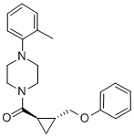 Piperazine, 1-(2-methylphenyl)-4-((2-(phenoxymethyl)cyclopropyl)carbon yl)-, trans- Structure