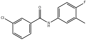 3-클로로-N-(4-플루오로-3-메틸페닐)벤자미드 구조식 이미지
