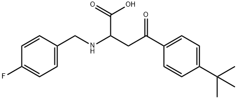 4-[4-(tert-butyl)phenyl]-2-[(4-fluorobenzyl)amino]-4-oxobutanoic acid 구조식 이미지