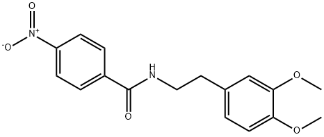 N-(3,4-디메톡시페닐에틸)-4-니트로벤자미드 구조식 이미지