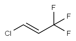 trans-1-Chloro-3,3,3-trifluoroprop-1-ene Structure