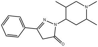 3H-Pyrazol-3-one, 2,4-dihydro-5-phenyl-2-(1,2,5-trimethyl-4-piperidiny l)- Structure