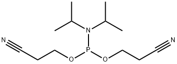BIS(2-CYANOETHYL)-N,N-DIISOPROPYL PHOSPHORAMIDITE Structure