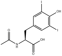 N-Acetyl-3,5-diiodo-L-tyrosine 구조식 이미지