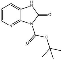 3H-이미다조[4,5-b]피리딘-3-카르복실산,1,2-디히드로-2-옥소-,1,1-디메틸에틸에스테르 구조식 이미지