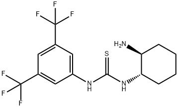 N-[(1S,2S)-2-아미노시클로헥실]-N'-[3,5-비스(트리플루오로메틸)페닐]-티오우레아 구조식 이미지