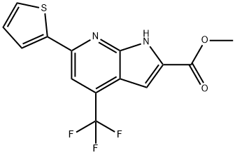 METHYL 4-(TRIFLUOROMETHYL)-6-(THIOPHEN-2-YL)-1H-PYRROLO[2,3-B]PYRIDINE-2-CARBOXYLATE Structure