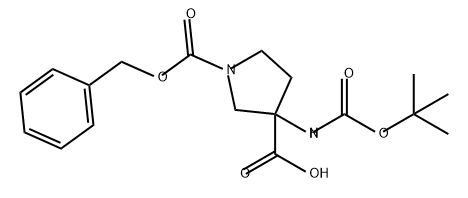 3-Boc-amino-1-Cbz-pyrrolidine-3-carboxylic acid Structure