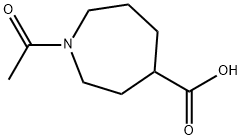 1-아세틸아제판-4-카르복실산 구조식 이미지