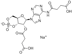 N6,2'-O-DISUCCINYLADENOSINE 3':5'-CYCLIC MONOPHOSPHATE SODIUM SALT Structure