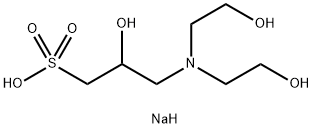 3-[N,N-Bis(hydroxyethyl)amino]-2-hydroxypropanesulphonic acid sodium salt 구조식 이미지