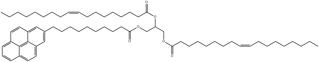 1,2-DIOLEOYL-3-(PYREN-1-YL) DECANOYL-RAC-GLYCEROL Structure