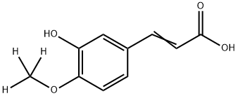 3-[3-Hydroxy-4-(Methoxy-d3)phenyl]-2-propenoic Acid 구조식 이미지