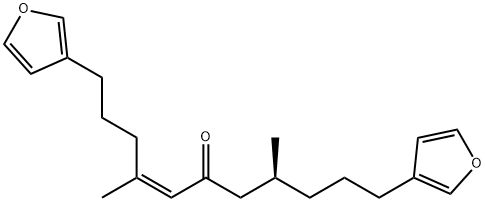 (4Z,8S)-1,11-Di-3-furanyl-4,8-dimethyl-4-undecen-6-one Structure