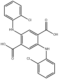 2,5-bis(2-chloroanilino)terephthalic acid Structure