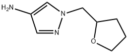 1-((tetrahydrofuran-2-yl)methyl)-1H-pyrazol-4-amine 구조식 이미지