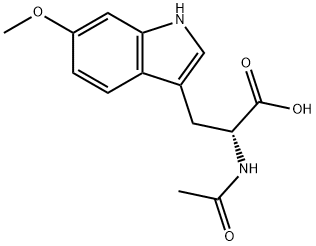 (R)-2-acetaMido-3-(6-Methoxy-1H-indol-3-yl)propanoic acid 구조식 이미지