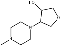 TRANS-4-(4-METHYLPIPERAZIN-1-YL)TETRAHYDROFURAN-3-OL Structure