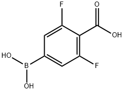 3,5-Difluoro-4-carboxyphenylboronic acid Structure