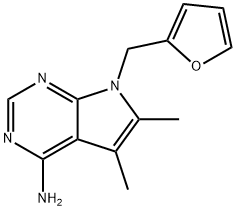 7-(2-FURYLMETHYL)-5,6-DIMETHYL-7H-PYRROLO[2,3-D]PYRIMIDIN-4-AMINE Structure