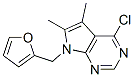 4-CHLORO-7-(2-FURYLMETHYL)-5,6-DIMETHYL-7H-PYRROLO[2,3-D]PYRIMIDINE Structure