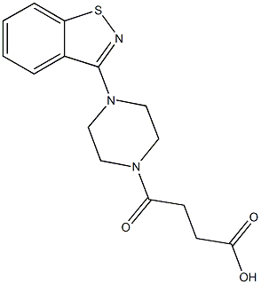 4-[4-(1,2-Benzisothiazol-3-yl)piperazin-1-yl]-4-oxobutanoic acid 구조식 이미지