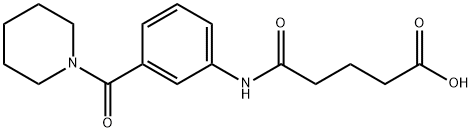 5-oxo-5-[3-(1-piperidinylcarbonyl)anilino]pentanoic acid 구조식 이미지