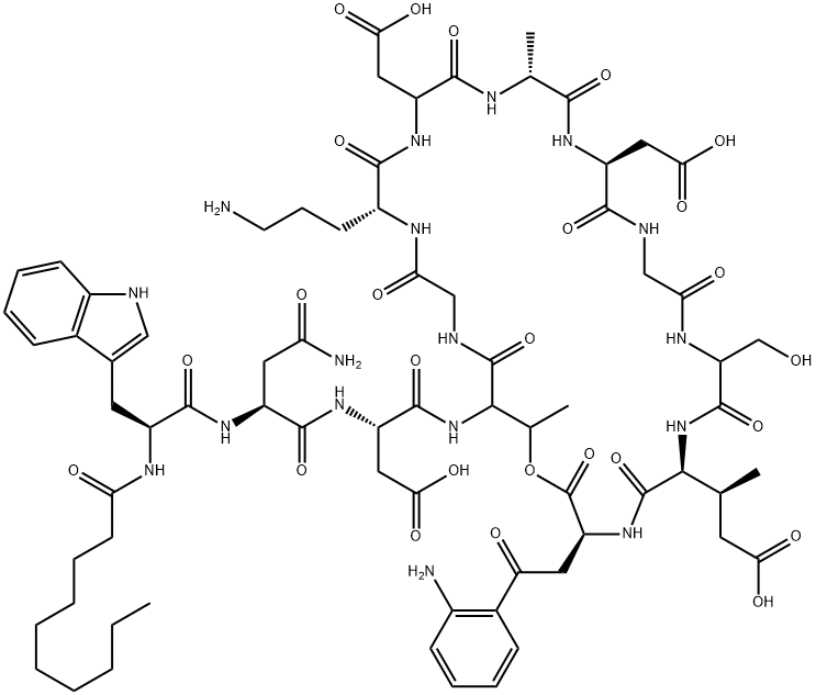 Daptomycin 구조식 이미지