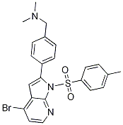 BenzeneMethanaMine, 4-[4-broMo-1-[(4-Methylphenyl)sulfonyl]-1H-pyrrolo[2,3-b]pyridin-2-yl]-N,N-diMethyl- 구조식 이미지