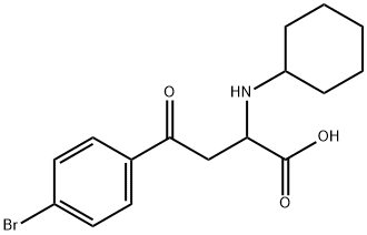 4-(4-bromophenyl)-2-(cyclohexylamino)-4-oxobutanoic acid 구조식 이미지