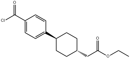 시클로헥산아세트산,4-[4-(클로로카르보닐)페닐]-,에틸에스테르,트랜스- 구조식 이미지
