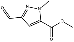 메틸3-forMyl-1-메틸-1H-피라졸-5-카르복실레이트 구조식 이미지