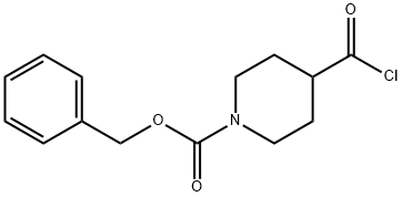 Benzyl 4-(chlorocarbonyl)tetrahydro-1(2H)-pyridinecarboxylate 구조식 이미지