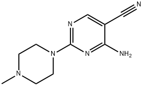 4-amino-2-(4-methyl-1-piperazinyl)-5-pyrimidinecarbonitrile Structure