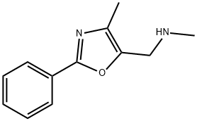 N-메틸-(4-메틸-2-페닐-1,3-옥사졸-5-일메틸)아민 구조식 이미지