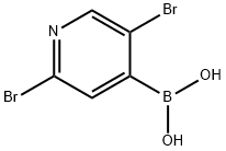 2,5-디브로모-4-피리디닐붕소산 구조식 이미지