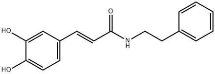 (E)-3-(3,4-Dihydroxyphenyl)-N-phenethylpropenamide Structure