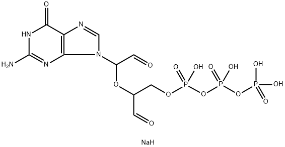 GUANOSINE 5'-TRIPHOSPHATE 2',3'-DIALDEHYDE SODIUM SALT Structure