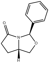 (+)-(3R,7aS)-Tetrahydro-3-phenyl-3H,5H-pyrrolo1,2-coxaole-5-one Structure
