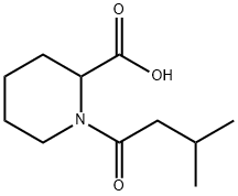 1-(3-Methylbutanoyl)-2-piperidinecarboxylic acid Structure