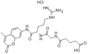 GLUTARYL-GLY-ARG-AMC HCL Structure